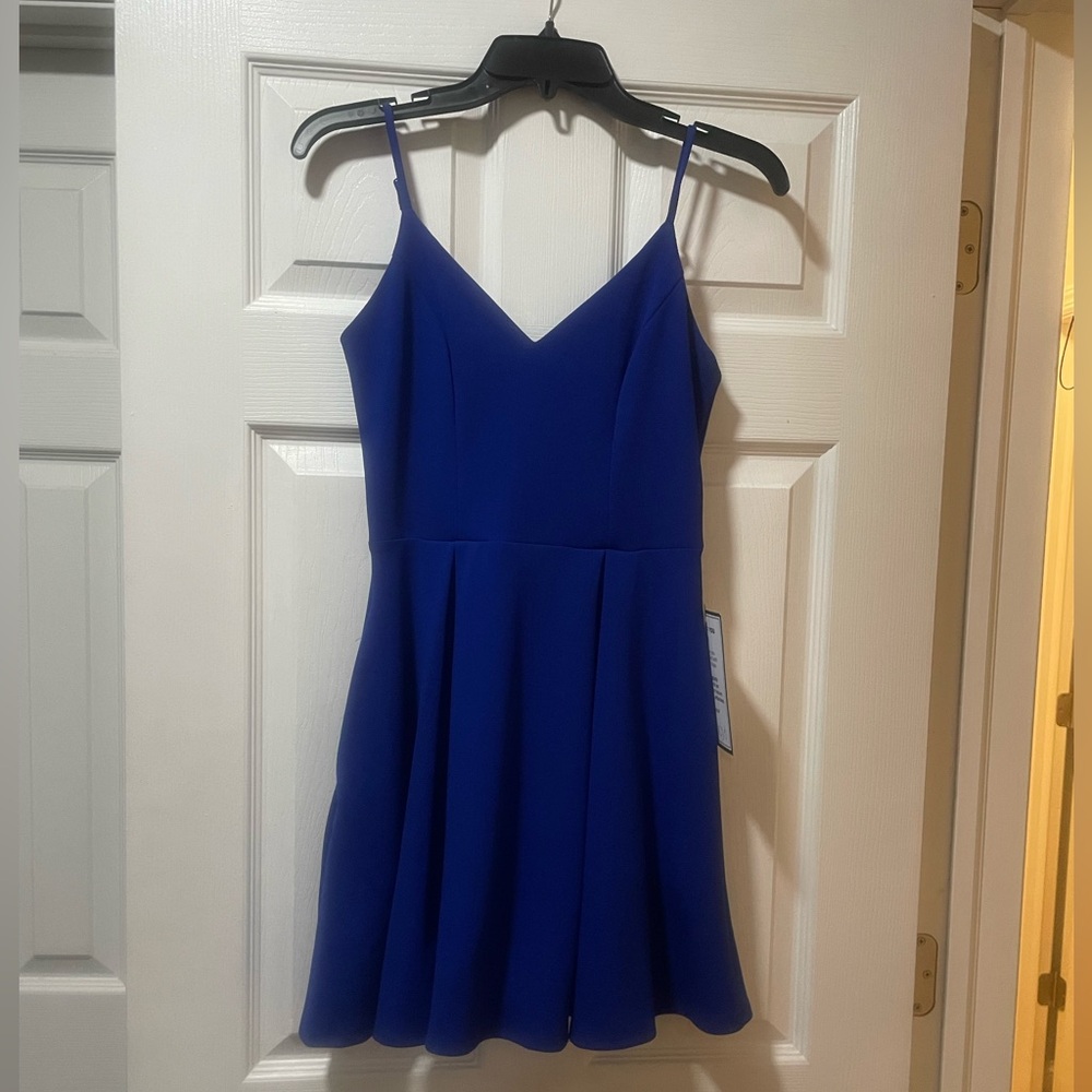 Vibrant Blue Spaghetti Strap Dress